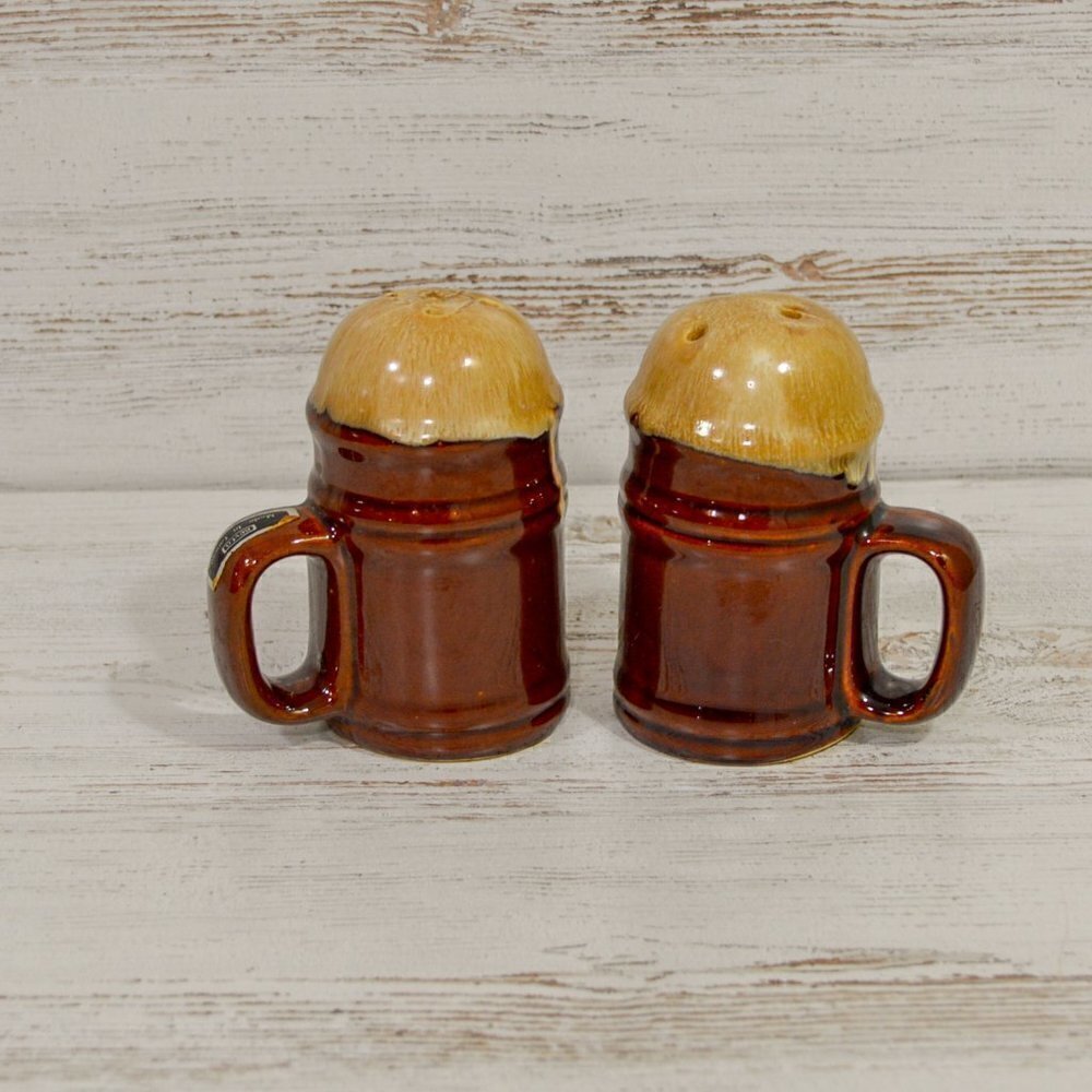 Vintage Nevco Dripware Ceramic Salt Pepper Shakers